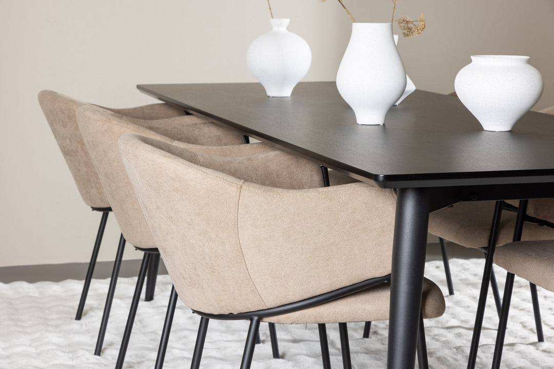 Venture Home Ellis Dining Table with Evelina Dining Chair