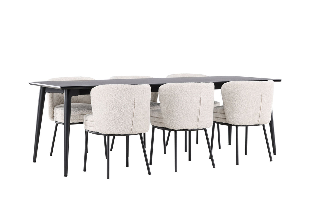 Venture Home Ellis Dining Table with Agnes Dining Chair