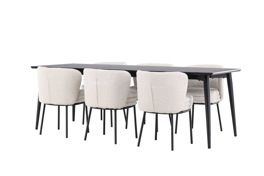 Venture Home Ellis Dining Table with Agnes Dining Chair