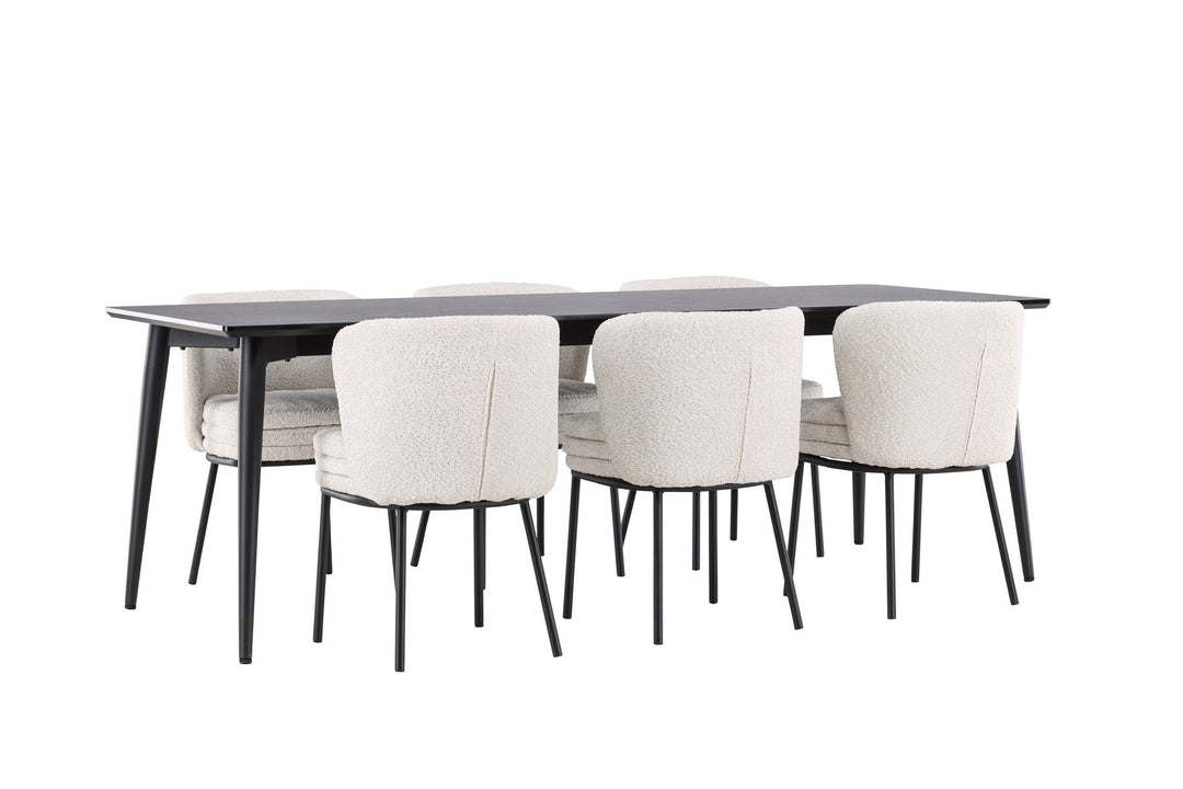 Venture Home Ellis Dining Table with Agnes Dining Chair