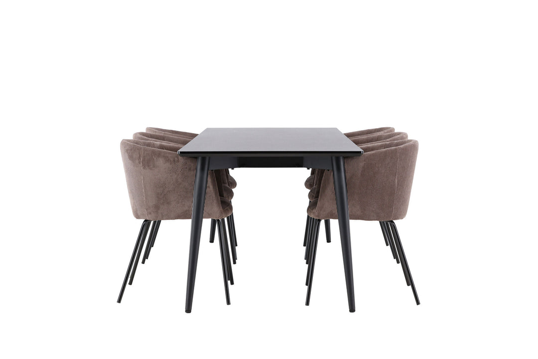 Venture Home Ellis Dining Table with Berit Dining Chair