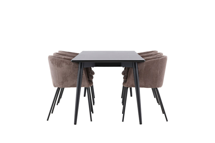 Venture Home Ellis Dining Table with Berit Dining Chair