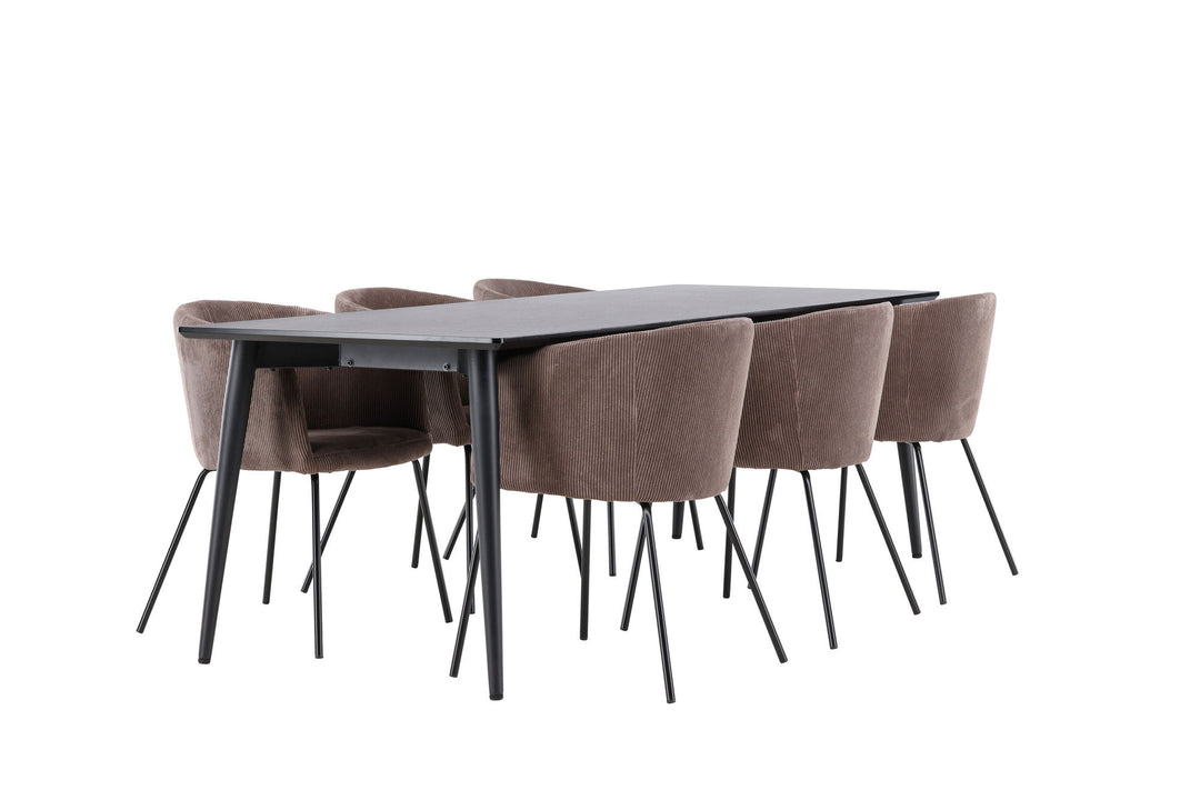 Venture Home Ellis Dining Table with Berit Dining Chair