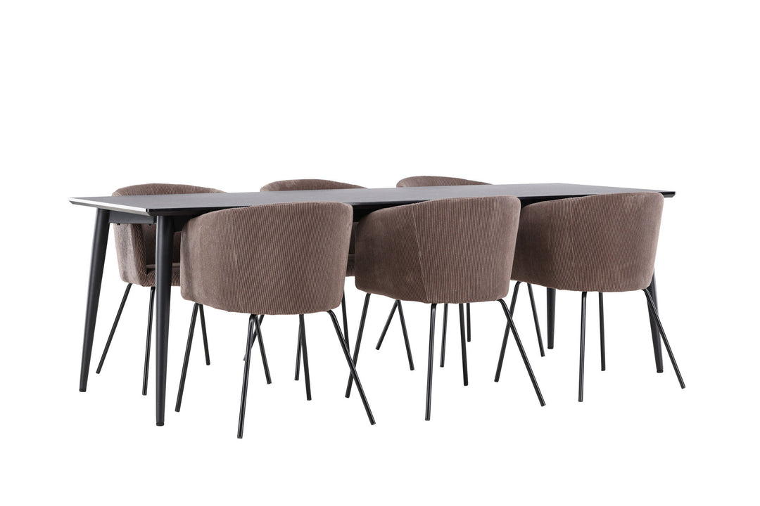 Venture Home Ellis Dining Table with Berit Dining Chair