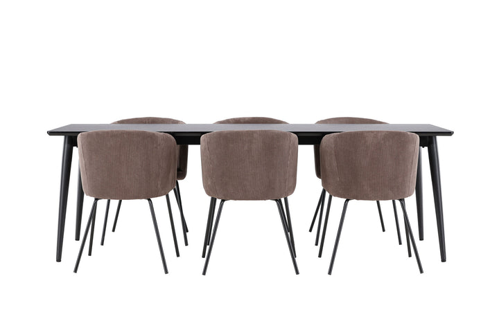 Venture Home Ellis Dining Table with Berit Dining Chair