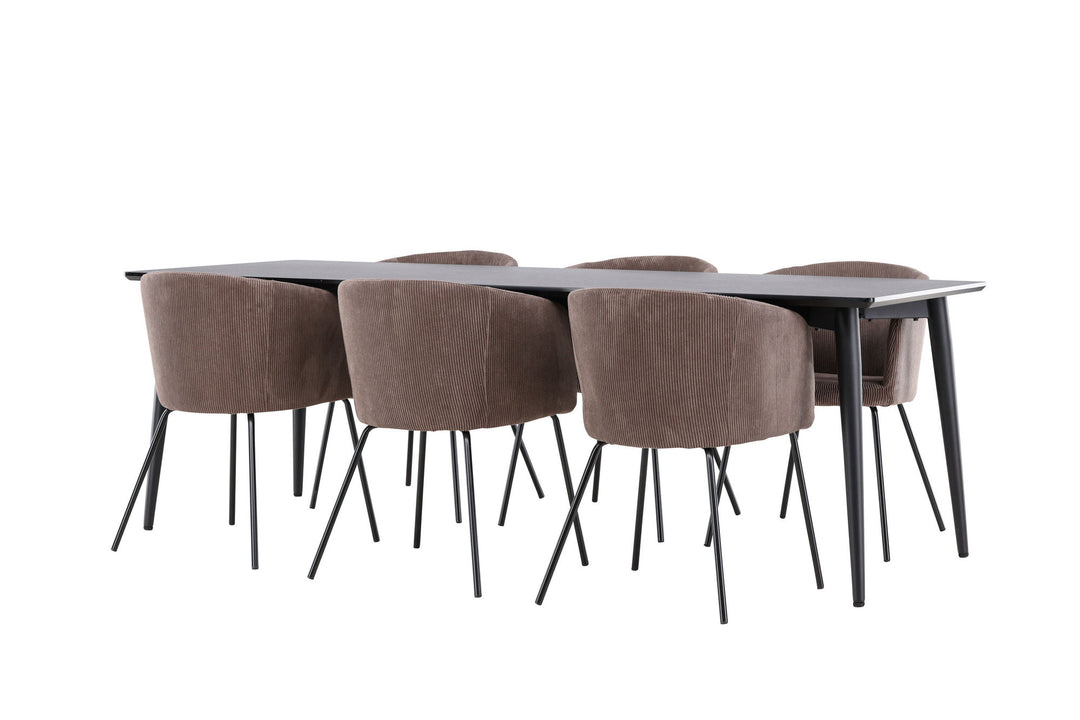 Venture Home Ellis Dining Table with Berit Dining Chair