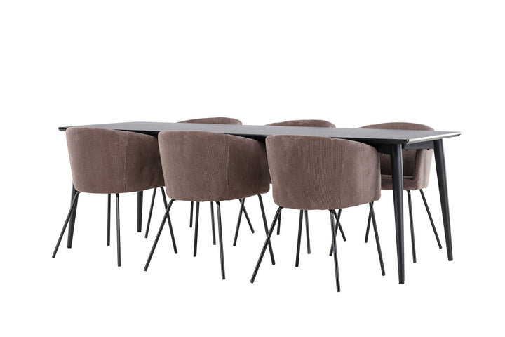 Venture Home Ellis Dining Table with Berit Dining Chair