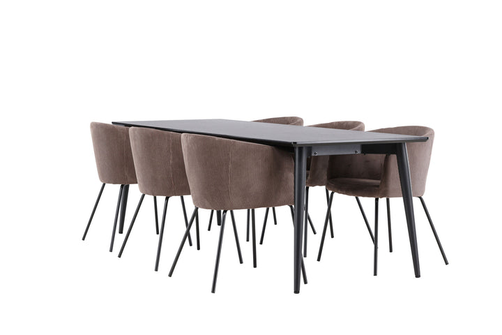 Venture Home Ellis Dining Table with Berit Dining Chair