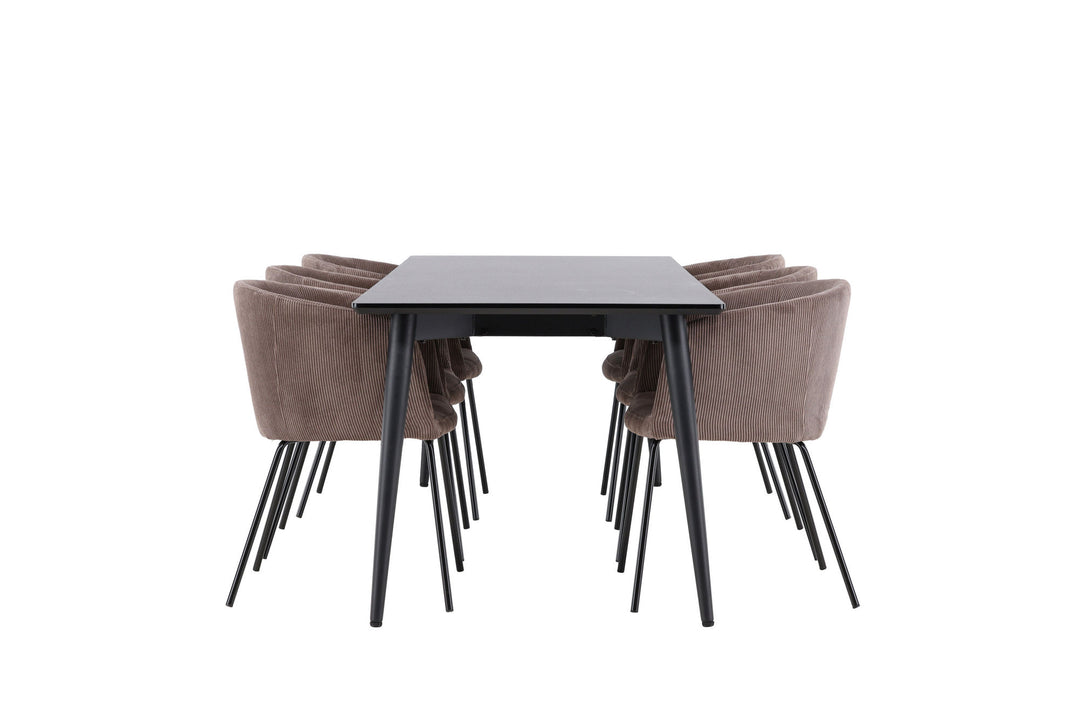 Venture Home Ellis Dining Table with Berit Dining Chair