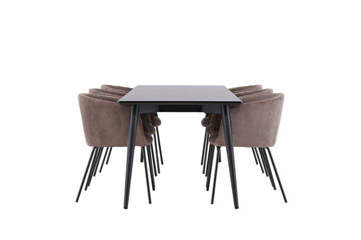 Venture Home Ellis Dining Table with Berit Dining Chair
