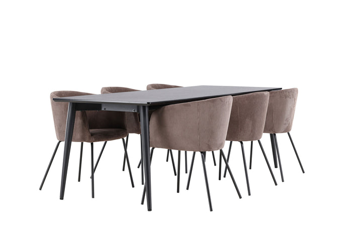 Venture Home Ellis Dining Table with Berit Dining Chair