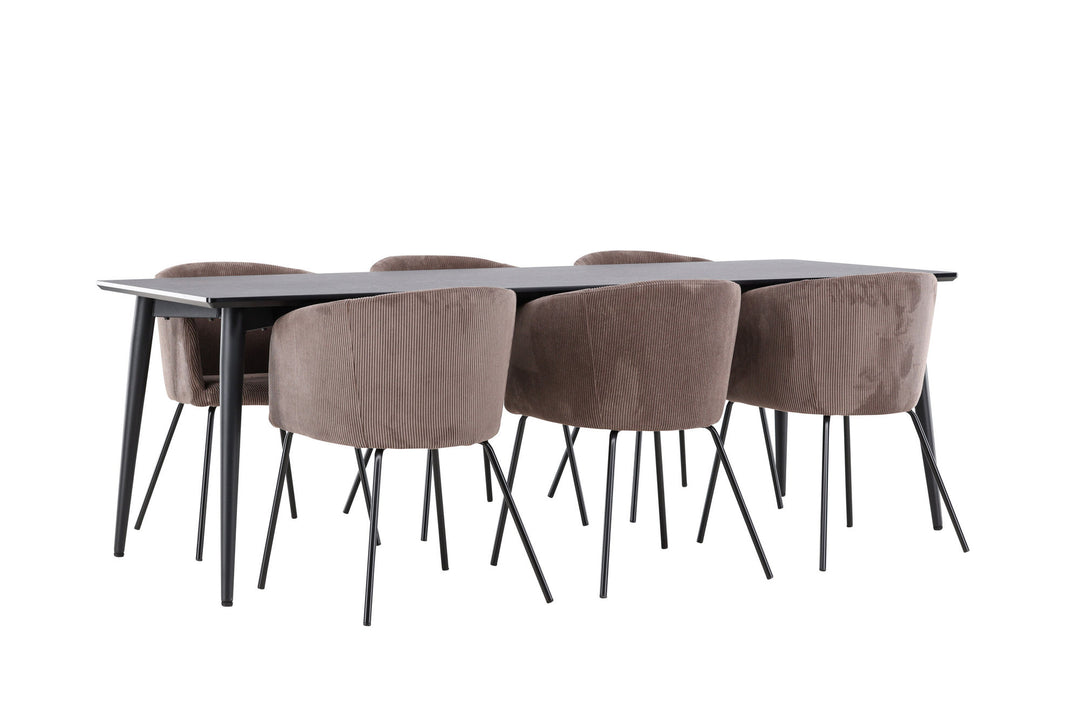 Venture Home Ellis Dining Table with Berit Dining Chair