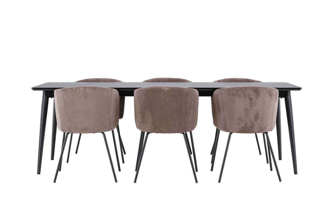 Venture Home Ellis Dining Table with Berit Dining Chair