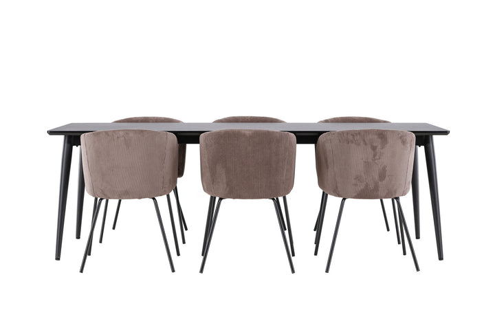Venture Home Ellis Dining Table with Berit Dining Chair