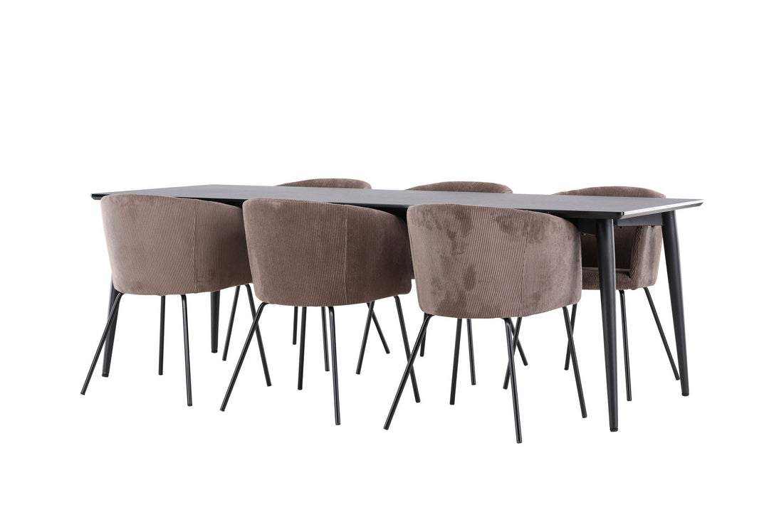 Venture Home Ellis Dining Table with Berit Dining Chair