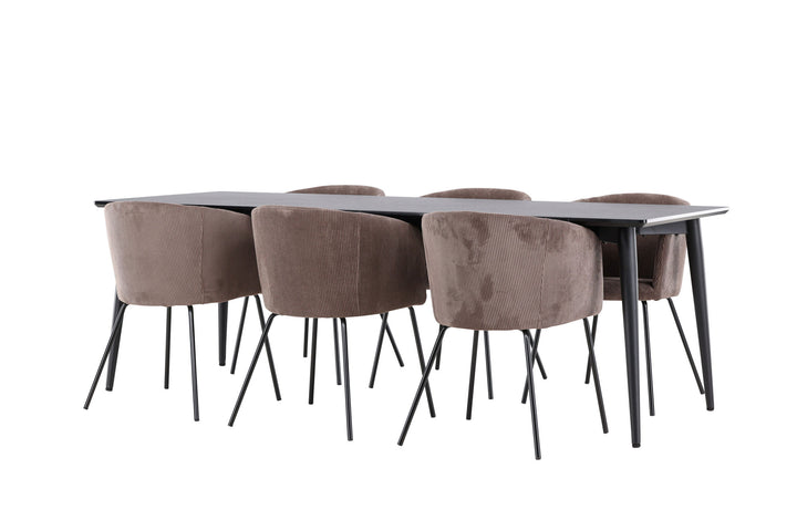 Venture Home Ellis Dining Table with Berit Dining Chair