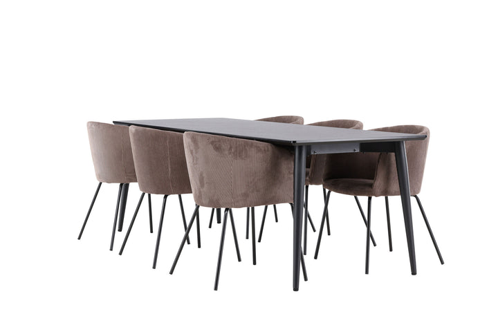 Venture Home Ellis Dining Table with Berit Dining Chair