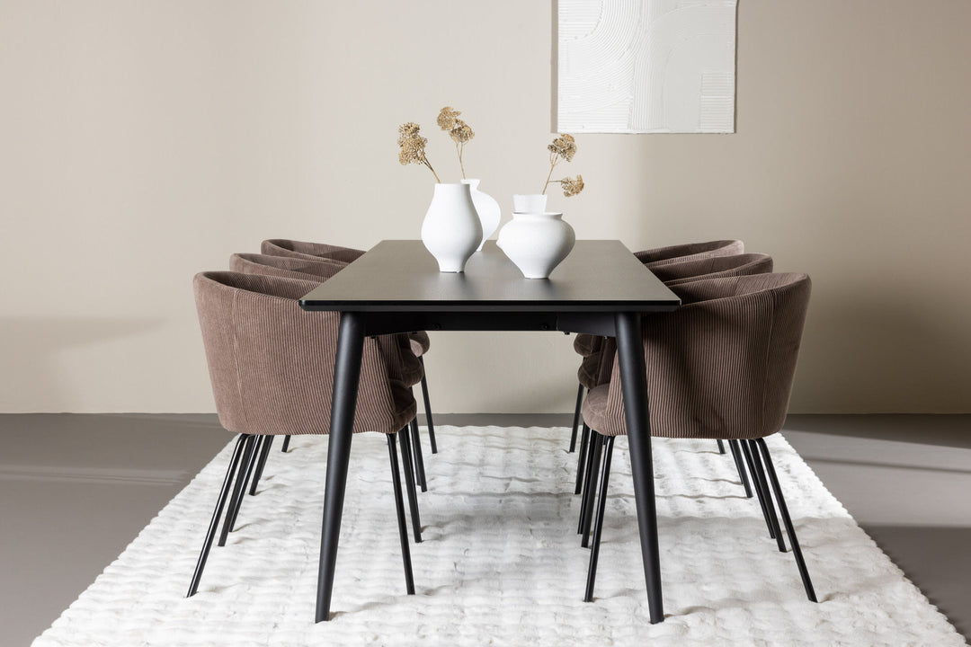 Venture Home Ellis Dining Table with Berit Dining Chair