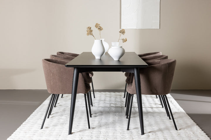 Venture Home Ellis Dining Table with Berit Dining Chair