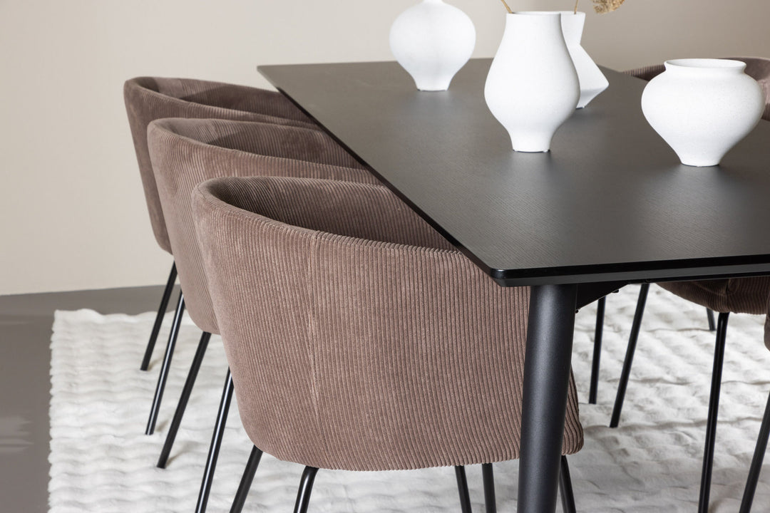 Venture Home Ellis Dining Table with Berit Dining Chair
