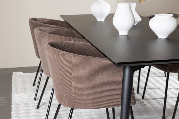 Venture Home Ellis Dining Table with Berit Dining Chair