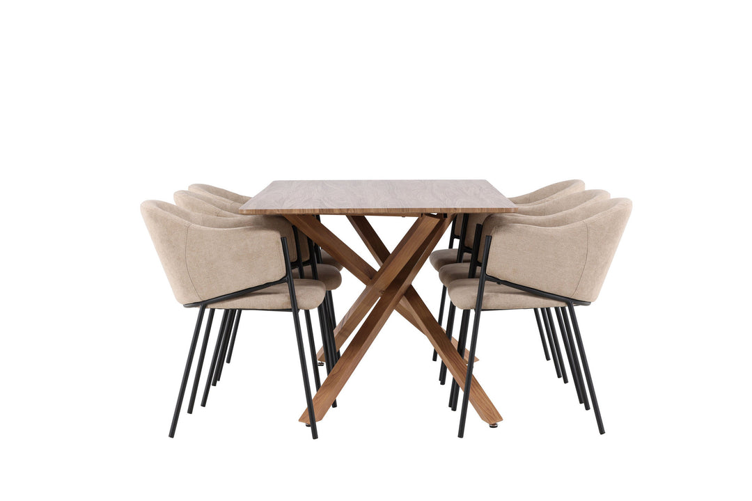 Venture Home Piazza Dining Table with Evelina Dining Chair