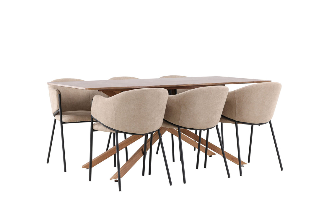 Venture Home Piazza Dining Table with Evelina Dining Chair