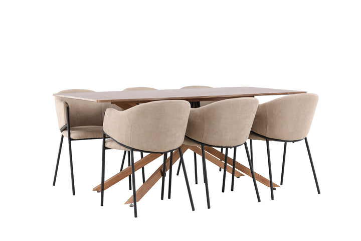 Venture Home Piazza Dining Table with Evelina Dining Chair