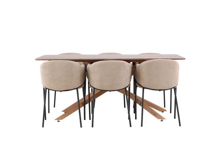 Venture Home Piazza Dining Table with Evelina Dining Chair