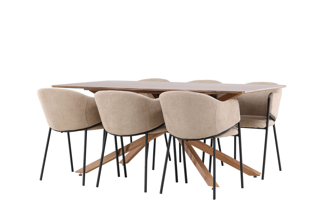 Venture Home Piazza Dining Table with Evelina Dining Chair