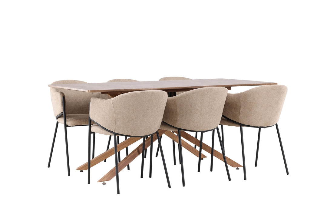 Venture Home Piazza Dining Table with Evelina Dining Chair