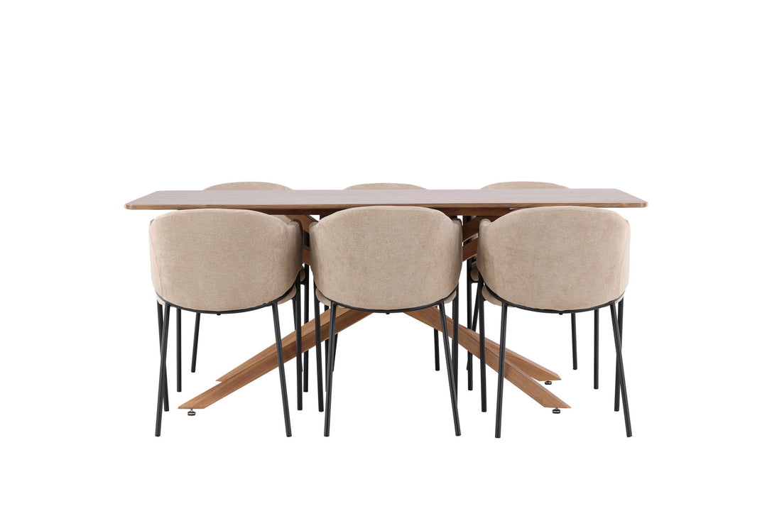 Venture Home Piazza Dining Table with Evelina Dining Chair