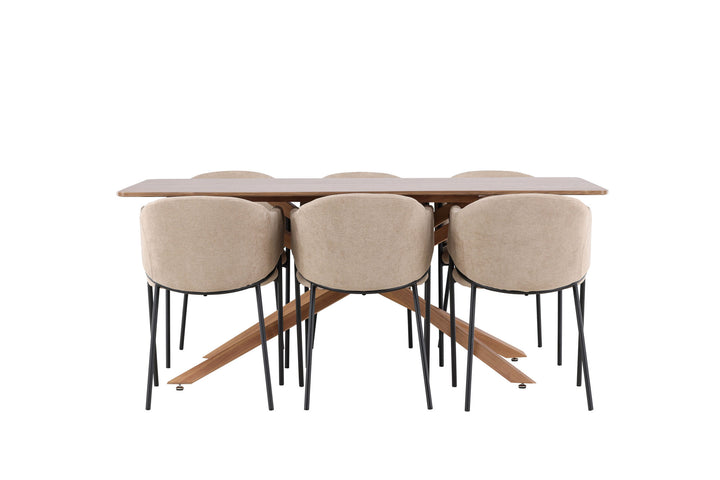 Venture Home Piazza Dining Table with Evelina Dining Chair
