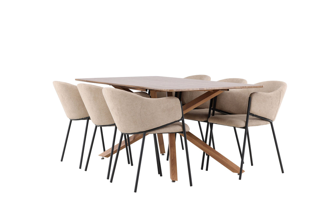 Venture Home Piazza Dining Table with Evelina Dining Chair