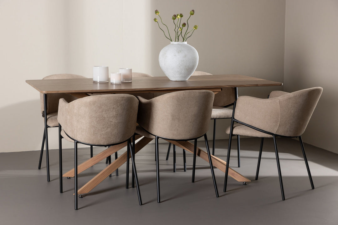 Venture Home Piazza Dining Table with Evelina Dining Chair