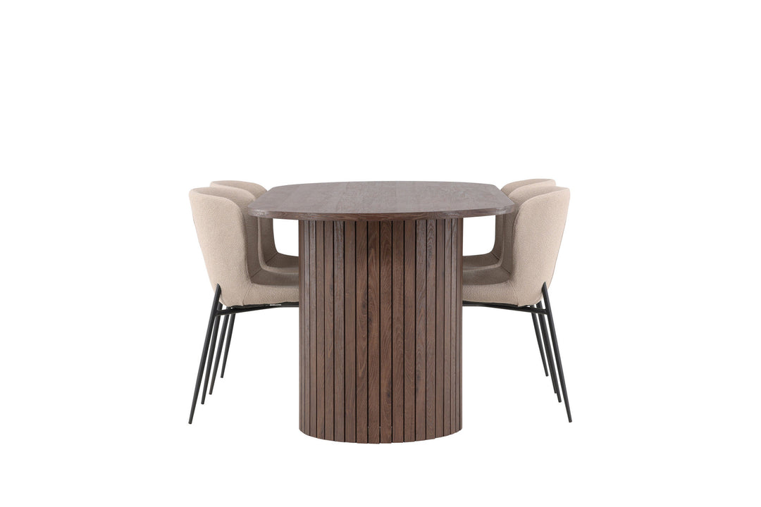 Venture Home Härön Dining Table with Modesto Dining Chair