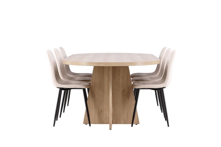 Venture Home Bootcut Dining Table with Polar Dining Chair
