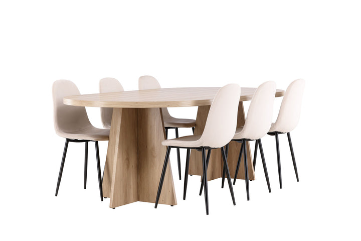 Venture Home Bootcut Dining Table with Polar Dining Chair