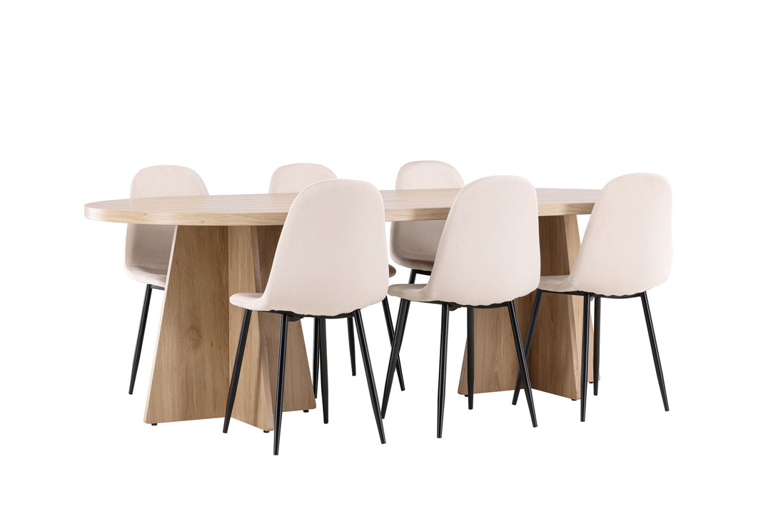 Venture Home Bootcut Dining Table with Polar Dining Chair