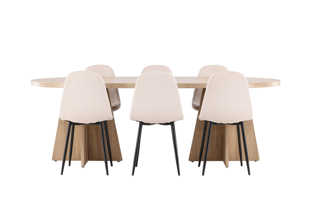 Venture Home Bootcut Dining Table with Polar Dining Chair