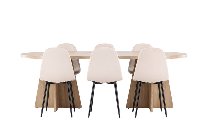 Venture Home Bootcut Dining Table with Polar Dining Chair