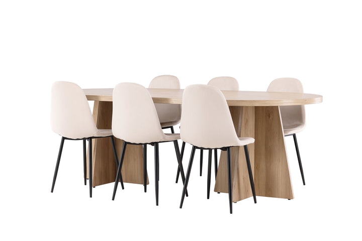 Venture Home Bootcut Dining Table with Polar Dining Chair