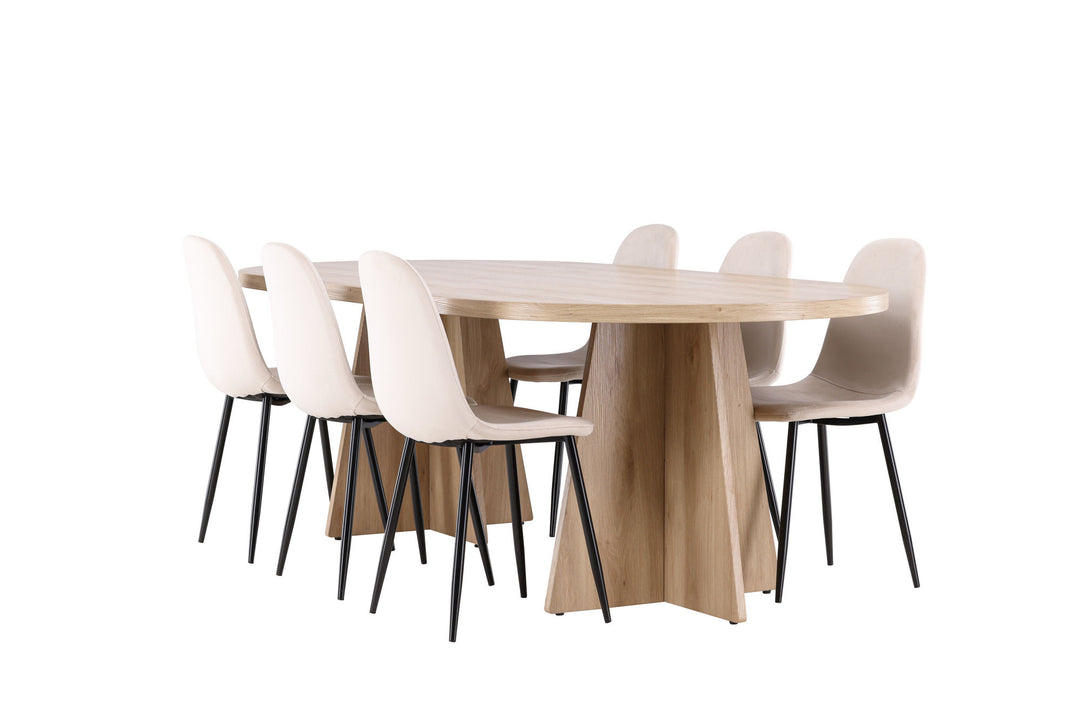 Venture Home Bootcut Dining Table with Polar Dining Chair