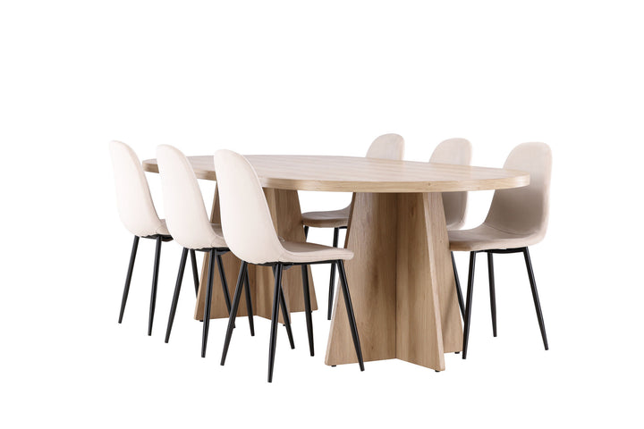 Venture Home Bootcut Dining Table with Polar Dining Chair
