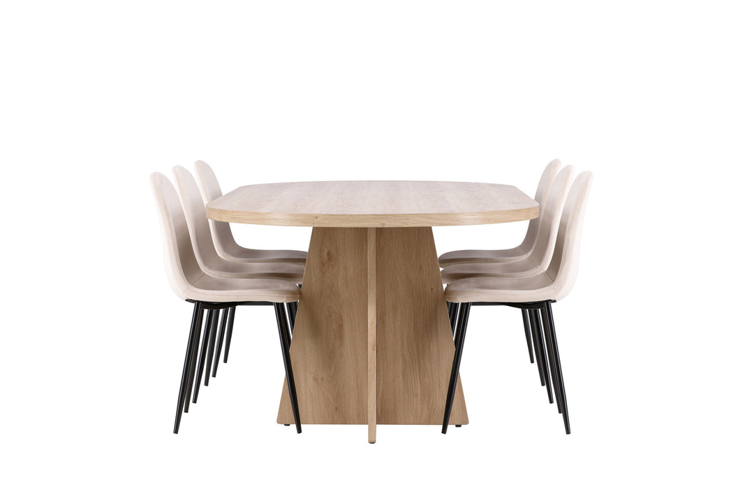 Venture Home Bootcut Dining Table with Polar Dining Chair