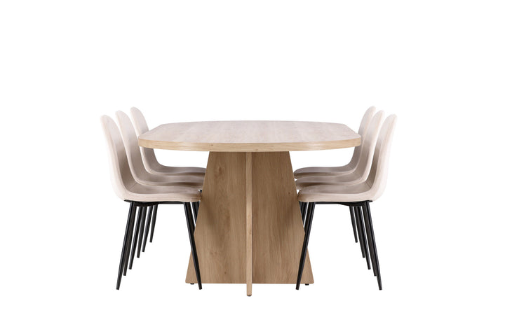 Venture Home Bootcut Dining Table with Polar Dining Chair