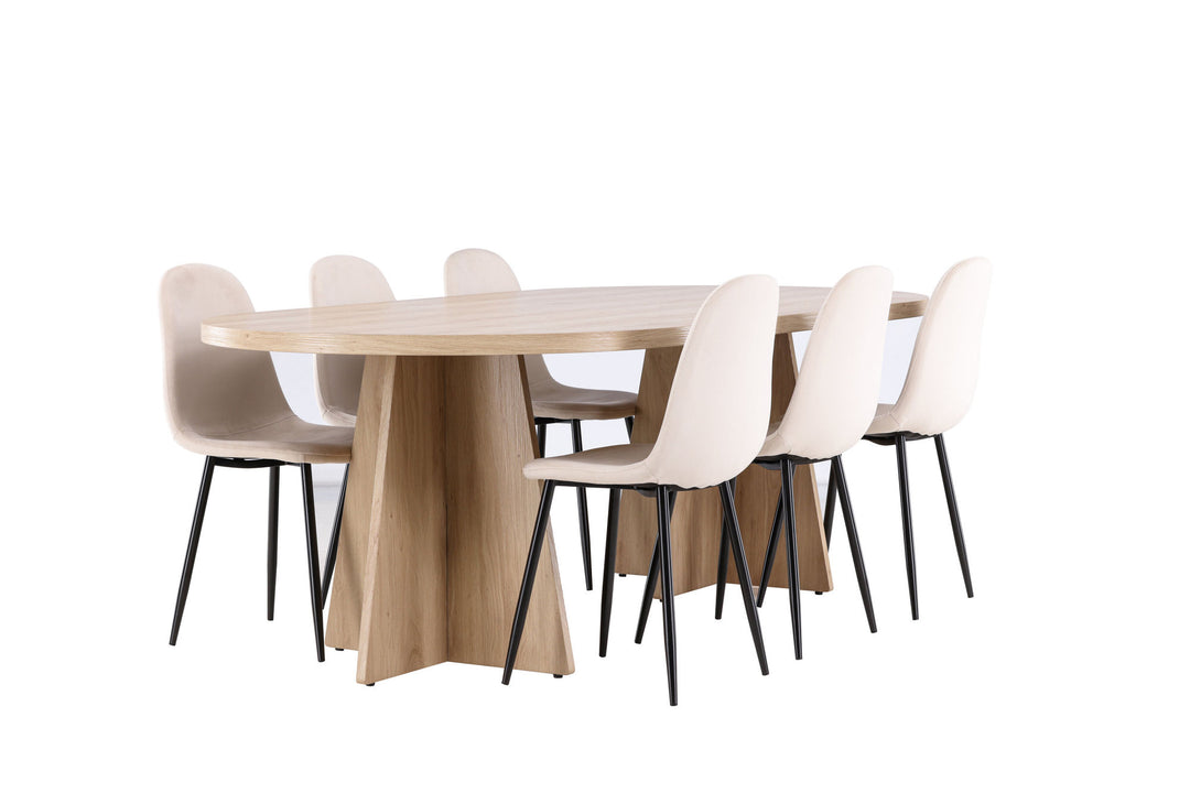 Venture Home Bootcut Dining Table with Polar Dining Chair
