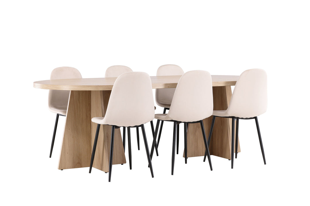 Venture Home Bootcut Dining Table with Polar Dining Chair