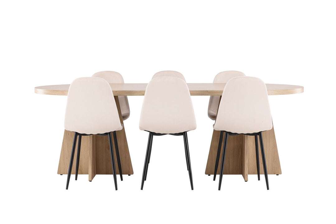 Venture Home Bootcut Dining Table with Polar Dining Chair