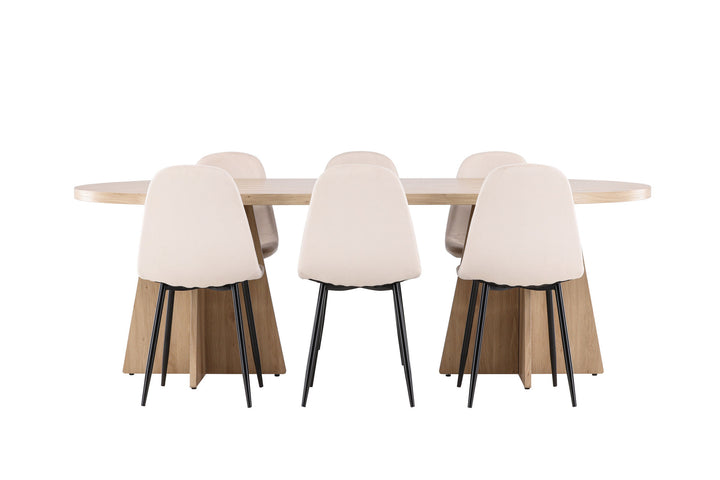 Venture Home Bootcut Dining Table with Polar Dining Chair